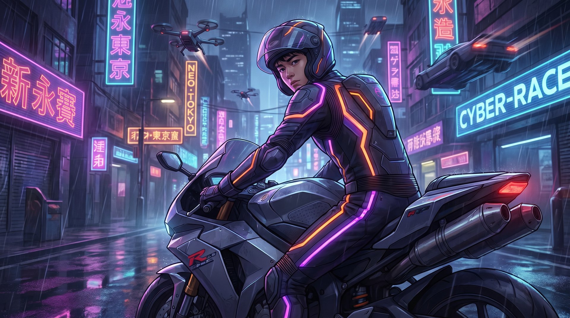 国产自拍动漫-机车骑士赛博之旅